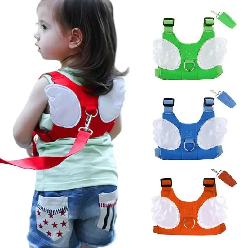 

Baby Anti-lost Harness Leash Backpack Cute Angel Design Toddler Walking Assistant Strap Rein Children Cartoon Safety Kids Keeper