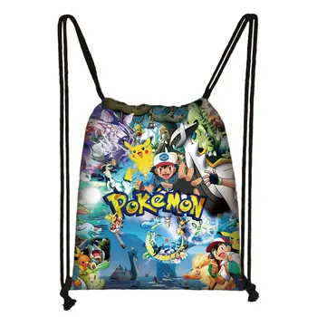 

Pokemon Jolteon Umbreon Eevee Cartoon Kids Drawstring Backpack Shopping School Traveling Party Bags Gift