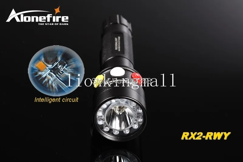 AloneFire RX2-RWY CREE XP-E Q5 светодиодный красный белый желтый свет Многофункциональный сигнальная лампа фонарик