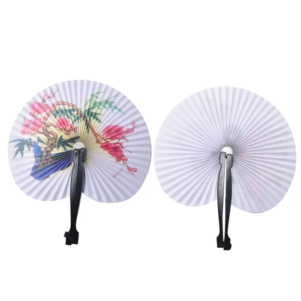 Chinese Hand Paper Fans Pocket Folding Bamboo Fan Wedding Party Favor