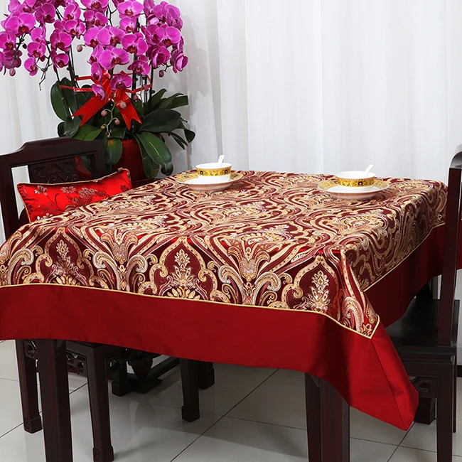 

Latest Luxury Jacquard Table Cloth High End European style Modern Decorative Coffee Table Cover Dining Table Protection Pads