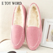 E TOY/обувь с надписью женская зимняя теплая обувь на плоской подошве однотонные повседневные лоферы с острым носком без шнуровки, женская обувь на плоской подошве с мехом внутри размер 41, 42