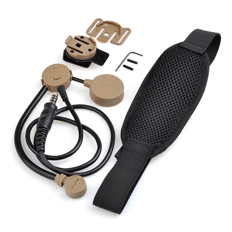 

Z-Tactical Military Airsoft Headset Adjustable Durable Hunting Communication Headphone without PTT Adapter Black/DE