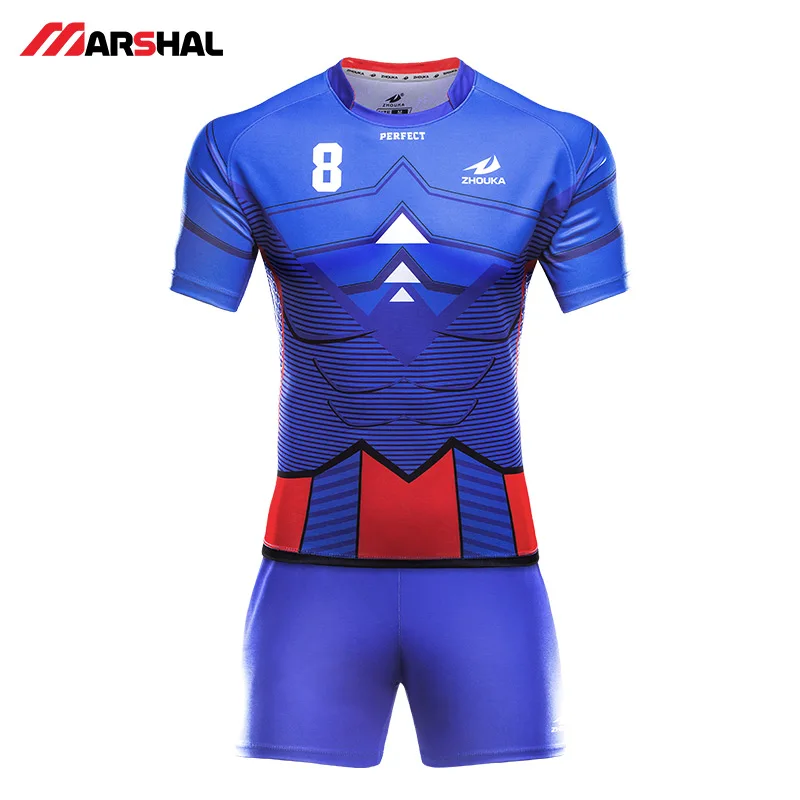 Venta caliente de alta calidad niños manga corta completa de Rugby jerseys personalizado camiseta de rugby para adultos o