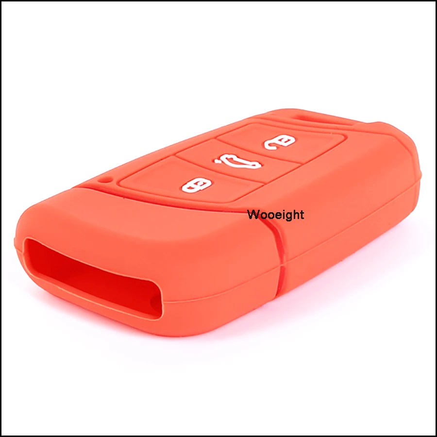 1Pc Silicone Key Fob Case Holder Decorative Cover For VW Skoda Superb Magotan Passat B8 A7 Golf Skoda Smart Protector 3 Buttons (5)