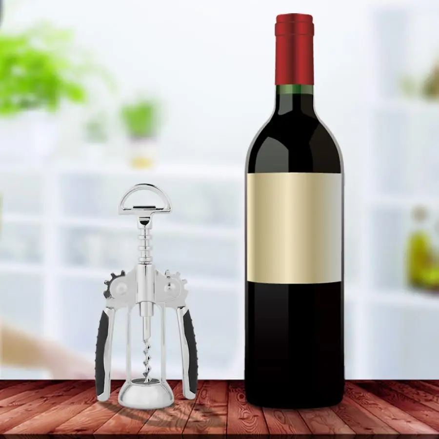 1 шт. портативная открывалка для красного вина Крыльчатого Типа официанта Металлический Штопор для вина ручка для бутылочки открывалки штопор