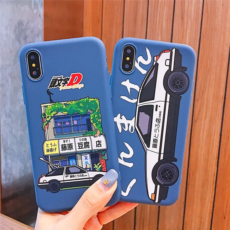 Anime Fujiwara Takumi Trend INITIAL D Racing car Case cover for iPhone 6 6S 7 8 Plus X XR XS Max 11 11pro phone back shell |