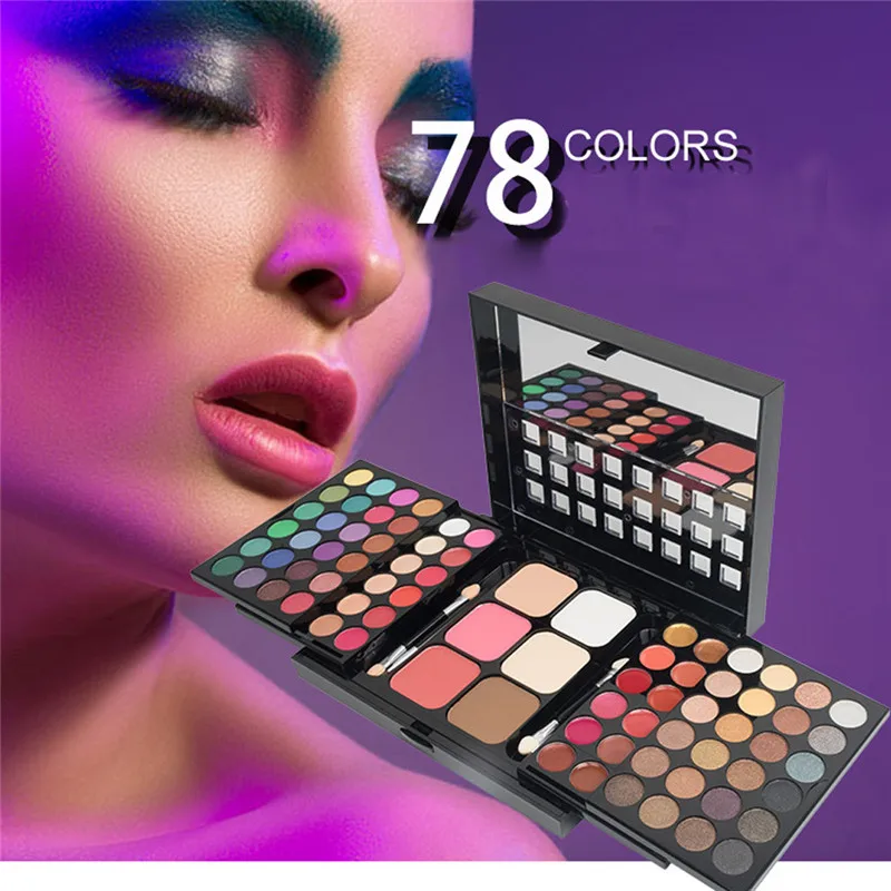 

Fashion 78 Colors Make up Eyeshadow Palette Matte Brighten Shimmer Luxury Golden Matte Nude Cosmetics Eye Shadow Palette