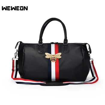

Oxford Stylish Women Sports Bag Waterproof Gym Training Handbag with Bee Decoration Fitness Shoulder Bag Lady Travel Duffel Tote