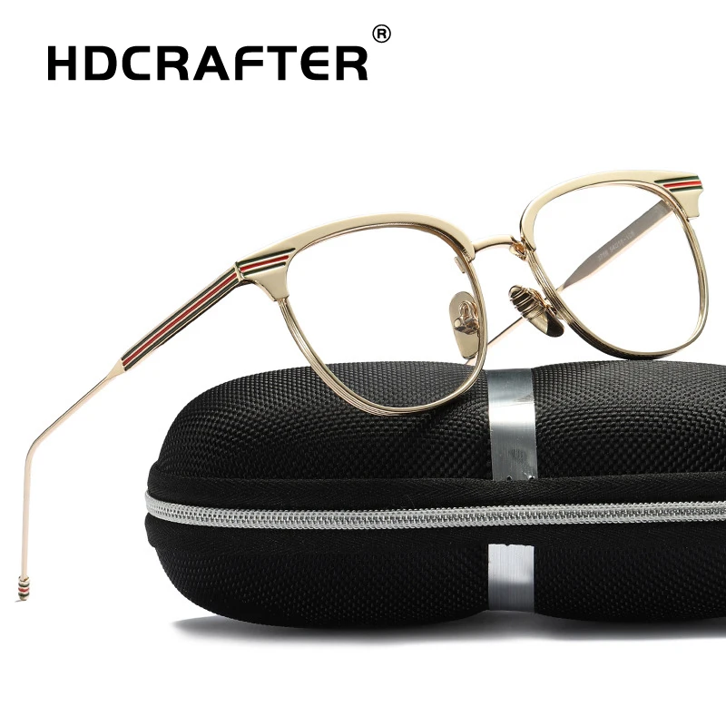 

HDCRAFTER 2019 Vintage Retro Round Eyeglasses Brand Designer For Women Glasses Fashion Men Optical eye glasses Frame Eyewear
