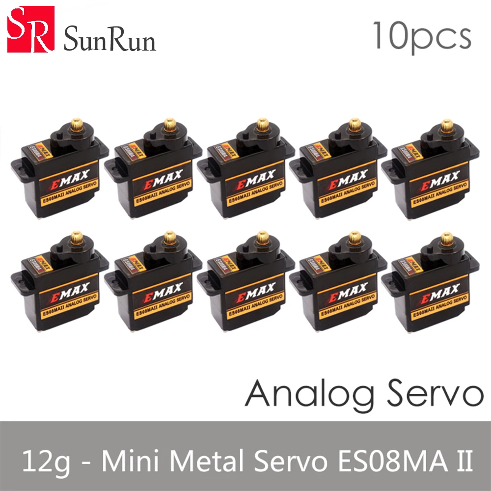 

10PCS Analog Servo motor 2kg Turque ES08MA II With Metal Gear JR Servo for RC Helicopter