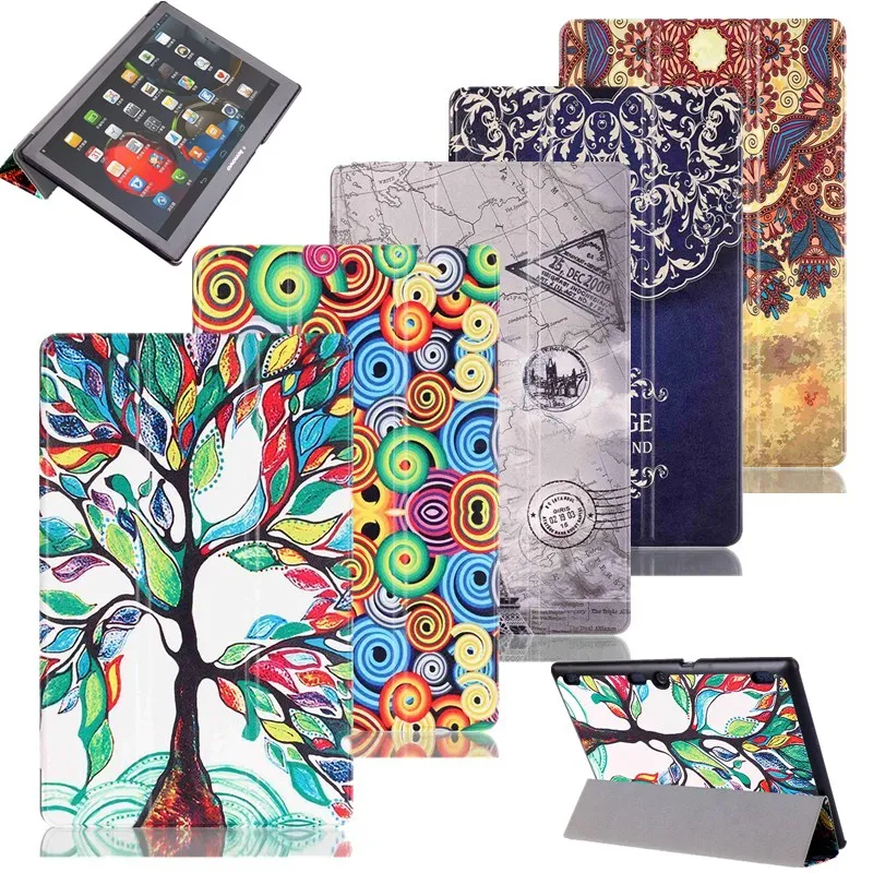

Tablet Case for Tab 2 A10-70 Colorful Print PU Leather Case Cover for Lenovo Tab 2 A10-70 X30F A10-30 Tablet 10.1" Magnet Case