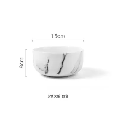 Креативный дизайн Европейский стиль мраморный узор керамическая посуда фарфоровая тарелка режущая доска набор посуды - Цвет: 6 white