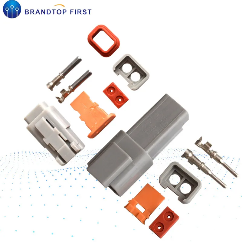 

2 Pin Female Male Waterproof Electrical Wire Connector Plug Deutsch Enhanced Seal Shrink Boot Adapter DT06-2S DT04-2P