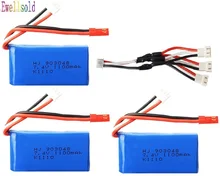 7,4 V 1100 мА/ч, Батарея A949-27 части/USB зарядное устройство для оригинальный Wltoys A949 A959 A979 K929 1/18 R/c автомобиля Батарея 7,4 v 1100 мА-ч