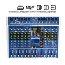 Pro 10 каналов Bluetooth 24-bit dsp цифровой эффект смеситель контроллер смешивания со смесителем USB MP3+ 48 V DJ оборудование студии звукозаписи