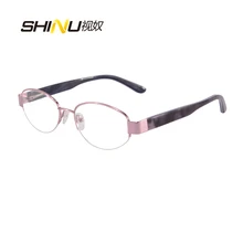 Металлический полуободок оптического стекла es рамка стекло по рецепту es рамка брендовая дизайнерская овальная стеклянная с коробкой CF004