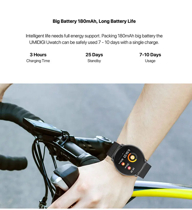 UMIDIGI UMI Uwatch Milanese Version 1.33 Inch 2.5D IPS Touch Color Screen Smart Watch Waterproof Support Custom Wallpaper Sport Mode for Android iOS