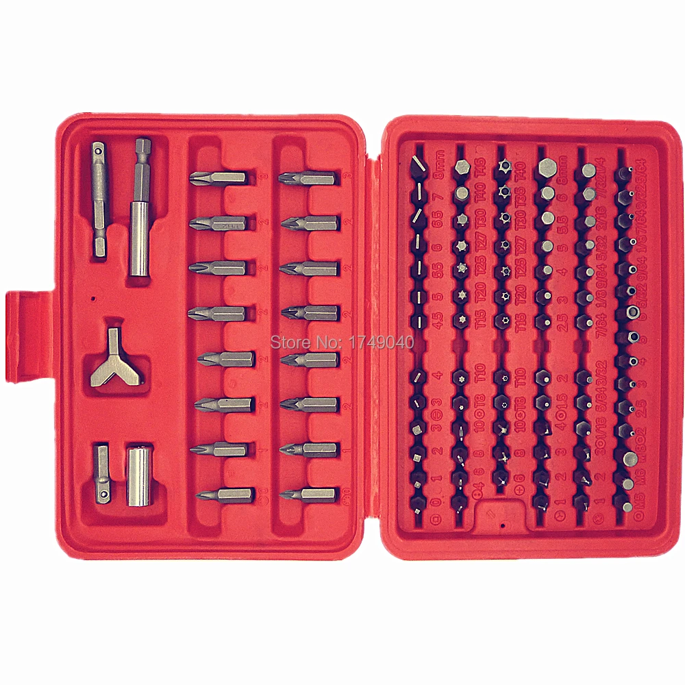 100pcs Screwdriver Security Bit Tamperproof Torx Hex Bit Set Tamper