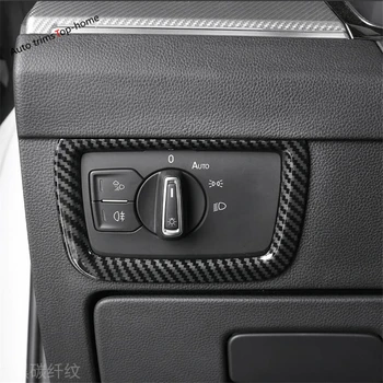 

Yimaautotrims Carbon Fiber Look Interior For Volkswagen Arteon 2018 - 2020 Headlights Lamp Rear Trunk Taigate Switch Cover Trim