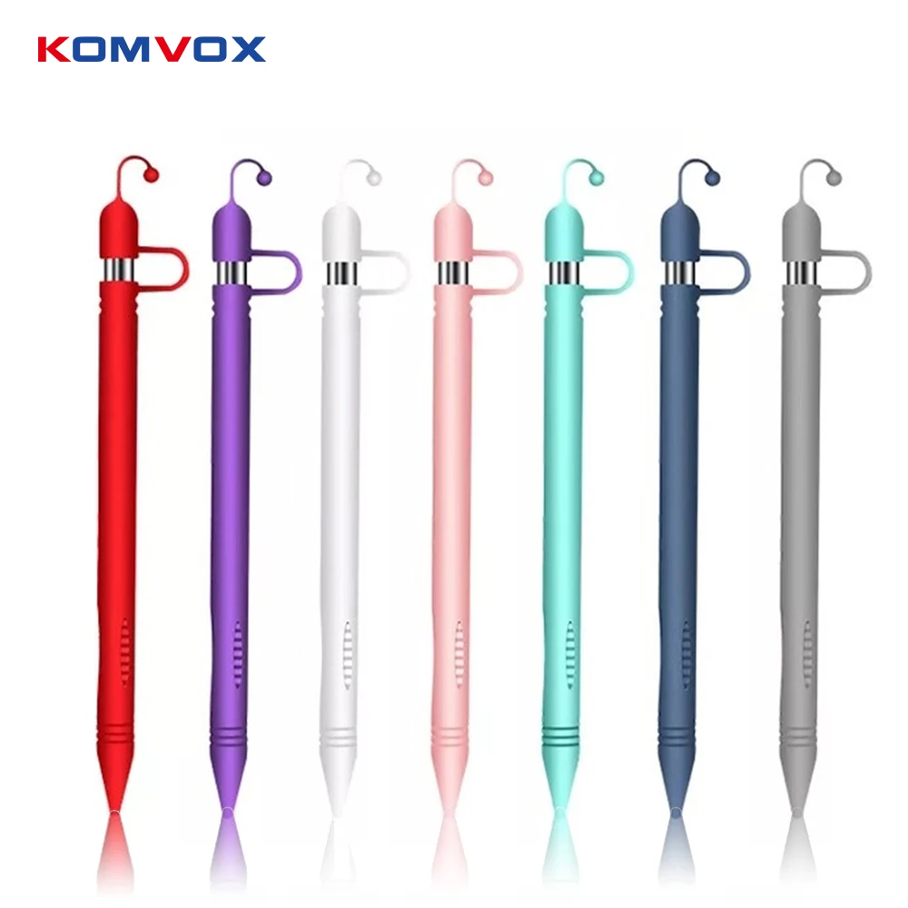 

Soft Silicone Pencil Case For iPad Pencil Touch Pen Cover Holder Touch Pen Stylus Protective Sleeve Cover with Anti-Lost Strap
