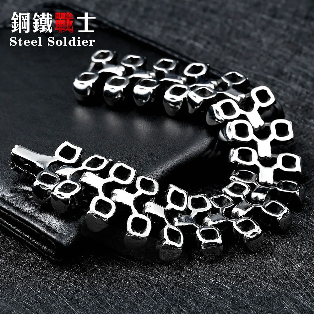 Мужской браслет в стиле панк ретро из нержавеющей стали|steel stainless bracelet|stainless steel