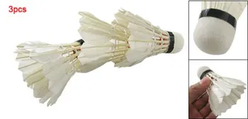 

New White Goose Feather Badminton Shuttlecock 3pcs W Carboard Cylinder