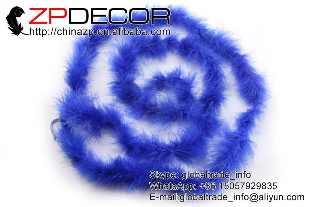 10g Royal Blue Turkey Marabou Feather Boas