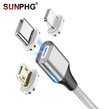 Магнитный зарядный кабель для телефона SUNPHG для samsung Android A7 A6 на Galaxy S7 Micro usb 3A Быстрая зарядка линия передачи данных для iPhone x 8p 1 м