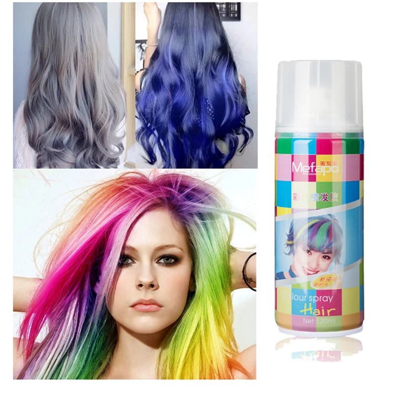 

1pcs 120ml Mefapo Water soluble one-off temporary hair color spray