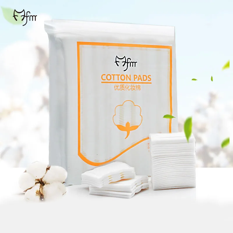 FM 222pcs New Organic Cotton Pads Facial Cleansing Makeup Remover Wipes
