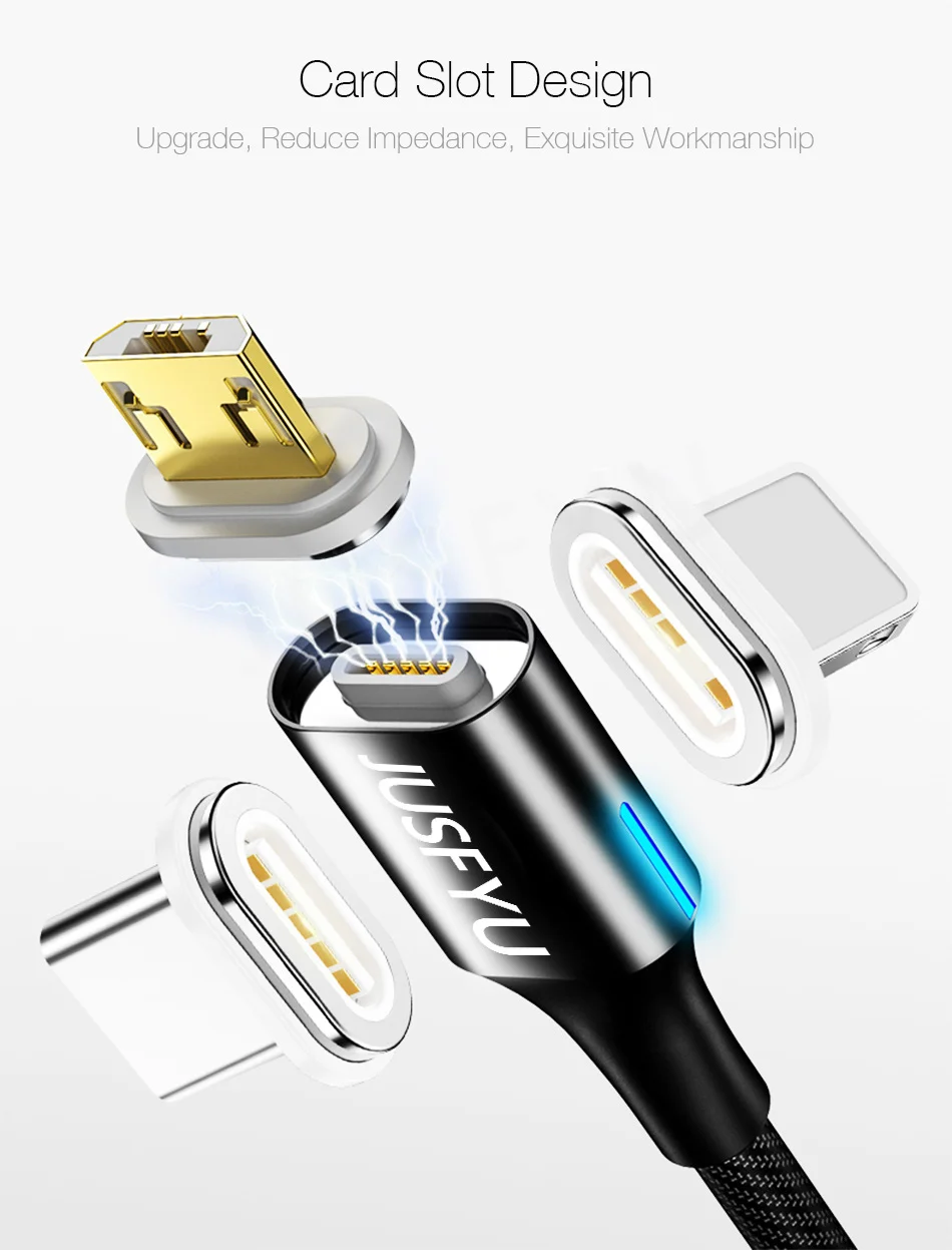 1 M/1,5 M/2 M 3A Магнитный зарядный кабель Micro Usb для быстрой зарядки iphone type C, Магнитный зарядный кабель для samsung USBC