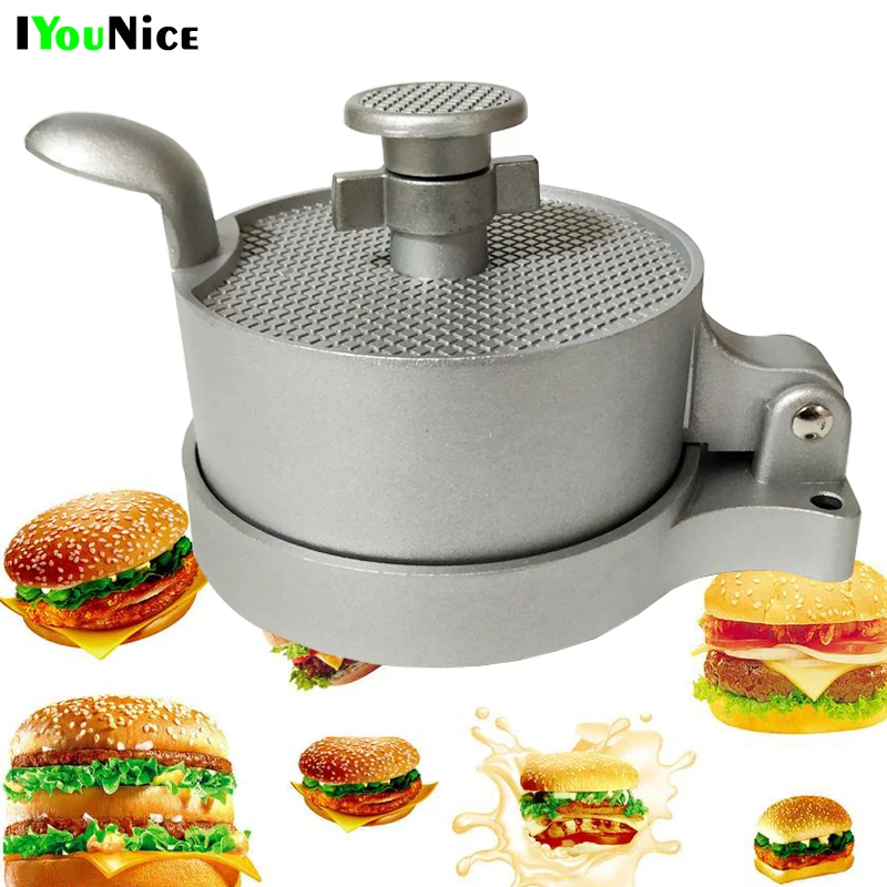

Kitchen Aluminum Alloy Hamburger Mold Meat Press Tool Patty Makers Meat Burger Maker Mold Hamburger Press Meatballs Tools