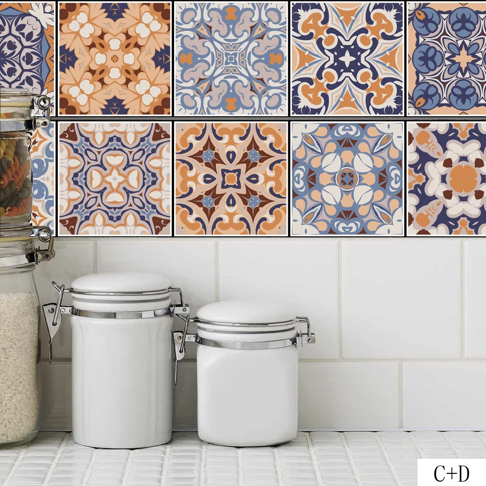 Vintage Seni Ubin Keramik Stiker Dinding Dapur R Mandi Ubin Keramik Stiker Dinding