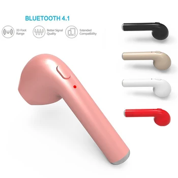 

I7 Wireless Bluetooth Earphone with 4.1 Earphone Single Ear Smartphone Wireless Bluetooth Stereo Earphone for Iphone 7 8 X phone