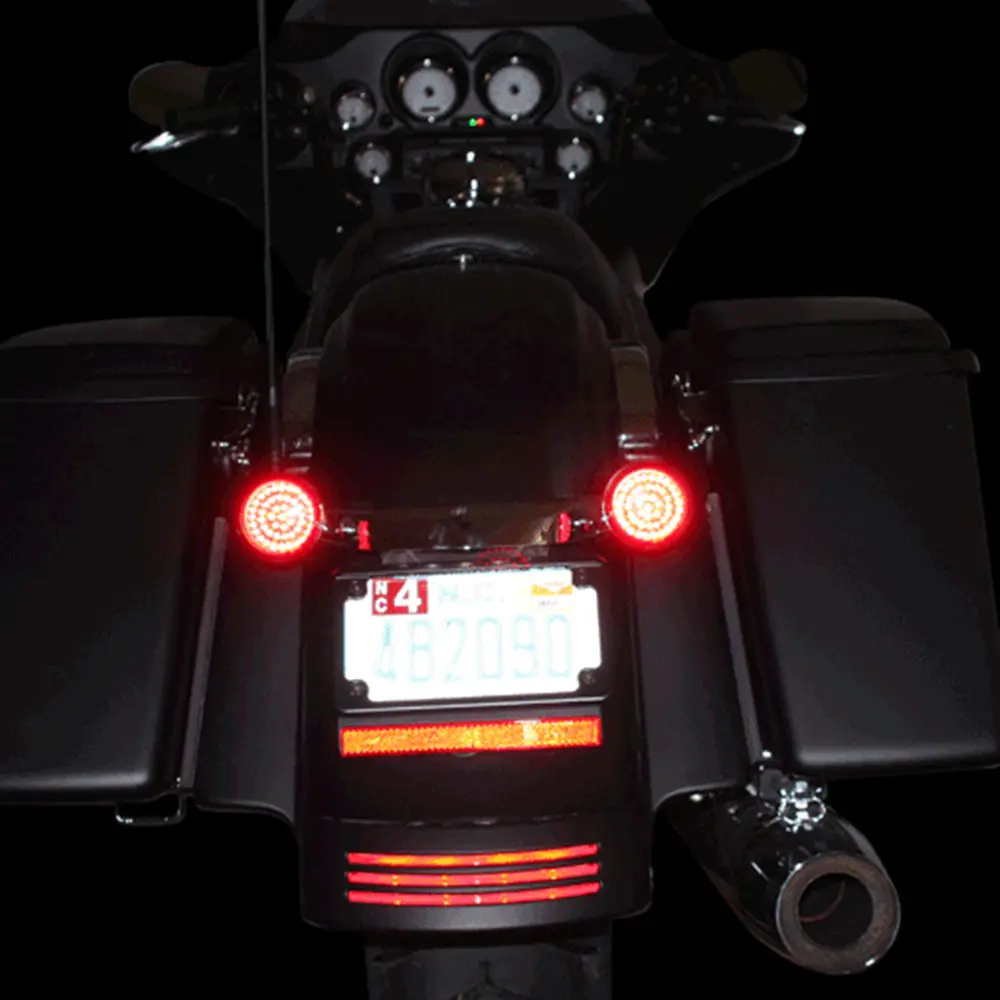 Мотоцикл Пуля указатель поворота светильник 1156 1157 Белый/Желтый СВЕТОДИОДНЫЙ вставки светильник для Moto Harley Sportster Dyna FLSTF