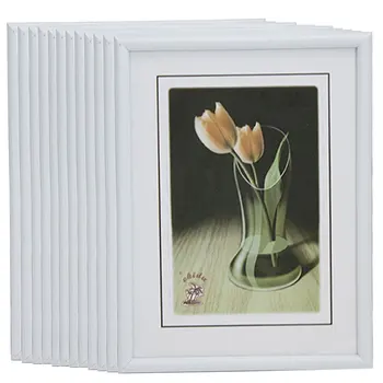 

Cash Box set 12 picture frames PVC whites 13x18 cm
