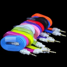 1000 шт. 3,5 мм плоский лентообразный кабель со штыревыми соединителями на обоих концах для подключения внешних устройств к аудио автомобильный кабель для входа внешнего сигнала наборы аксессуаров для iphone 5 6 для samsung mp3 для ipad