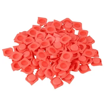 

100PCS Watermelon Red Plastic Polyethylene Fluid USA Type 30CC Dispensing Syringe End Caps Syringe Barrels