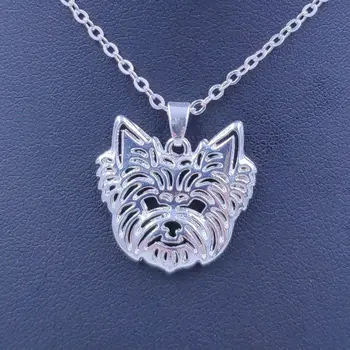 

2020 Cute Yorkshire Necklace Dog Animal Pendant Gold Silver Plated Jewelry For Women Male Female Girls Ladies Kids Boys N043