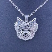 Cute Yorkshire Necklace Dog Animal Pendant Gold Silver Plated Jewelry For Women Male Female Girls Ladies Kids Boys N043