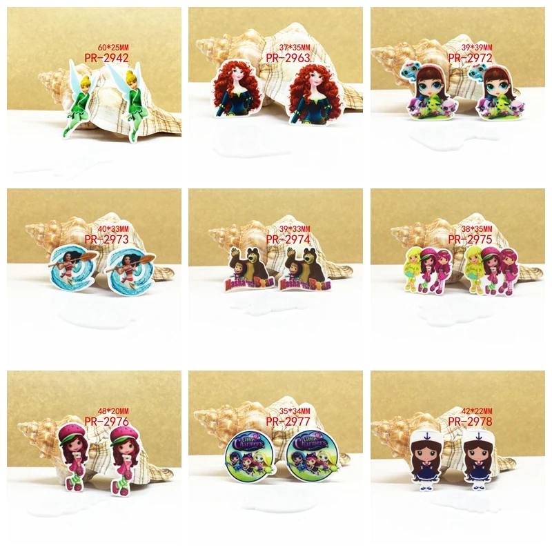 

Free shipping 30 pcs planar resin ribbon cartoon resin pr2974
