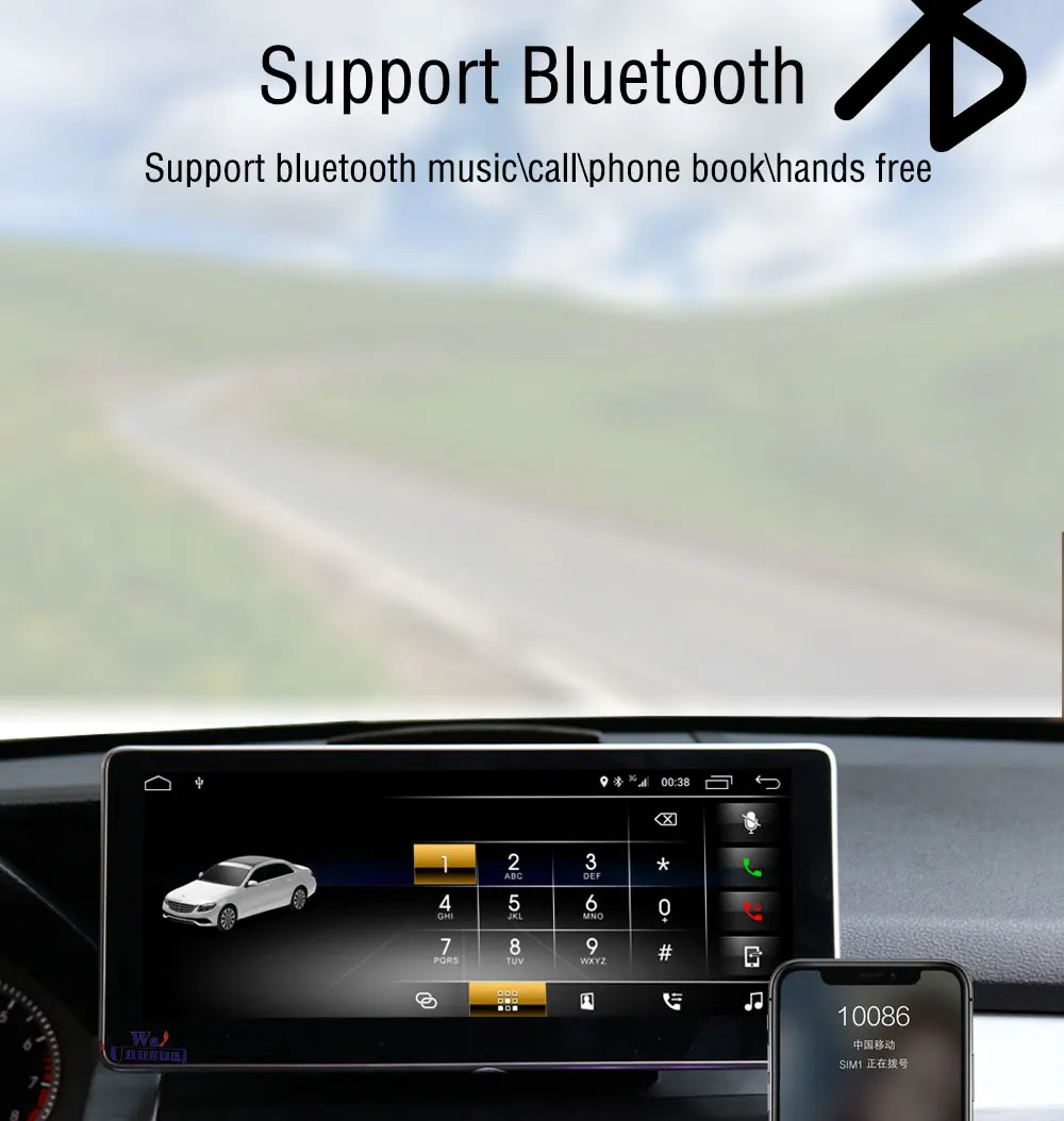 Clearance Autoradio Android 8.1 10.25 Inch 4G+64G  For Mercedes Benz  GLK 2009-2012 Auto Stereo DVD Multimedia Car Radio GPS player 1 Din 3