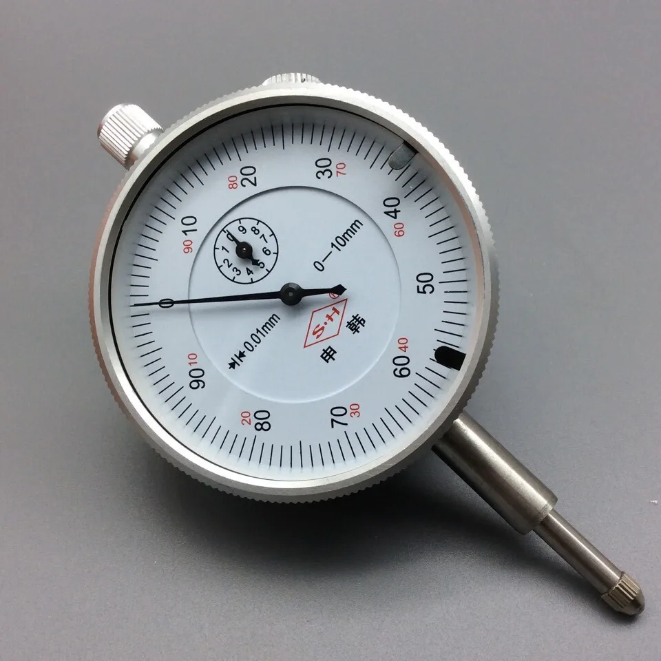  Dial Indicator 0-10mm/0.01mm With Lug Dial Gauge Micrometer Caliper Table Of Measuring Tools