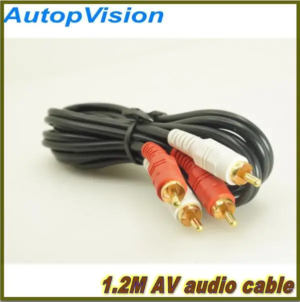 

10pcs free shipping High Quality 1.2m AV Cable 2 male RCA to 2 male RCA Dual Stereo AV Cable Audio Video Cable Cord