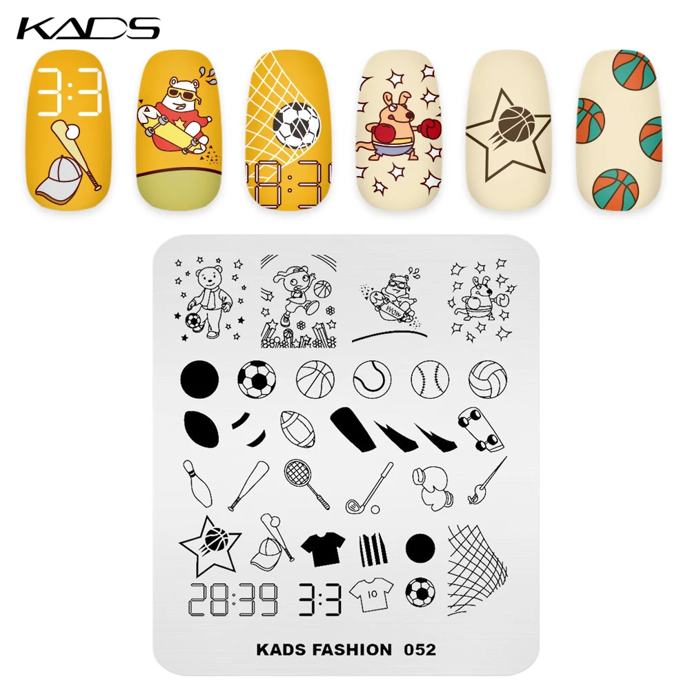 KADS шаблоны для ногтей модная 052 пластина дизайна детской фотографий