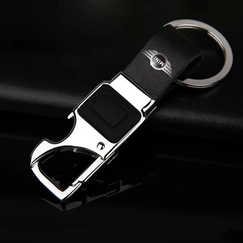 

KUNBABY Metal Leather Car Key Chain Ring Holder With LED Bottle Opener Multifunctional Tool Opener Keychain For Mini