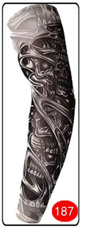 Модная Татуировка теплый рукав унисекс защита наружная Временная подделка рукав с татуировками анти-солнце высокоэластичная