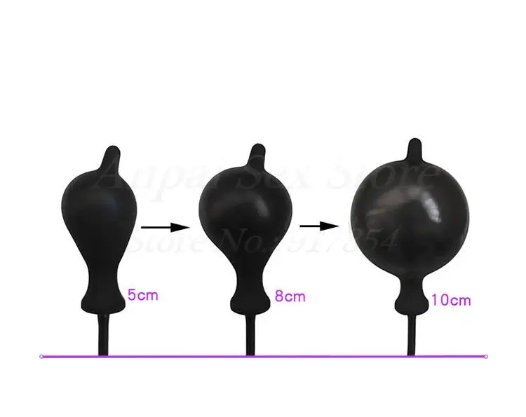 Inflatable Butt Plug, Huge Big Anal Plug Max 12cm Dildo Pump Anal Dilator Expandable No Vibrator Super Large Balls Sex Toys