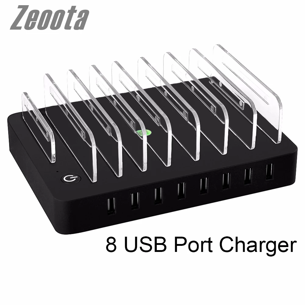 

Desktop Smart USB Charger 8 Ports 96W USB Power Charging Station Dock with Stand EU US AU UK Plug for Smartphone Tablet PC